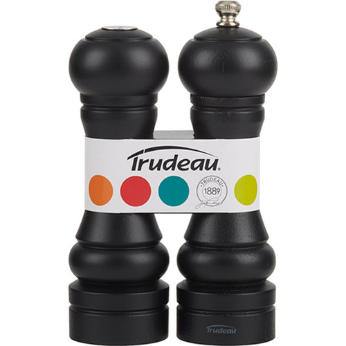 6In Seville Pepper Mill & Salt Shaker Espresso Stained Wood