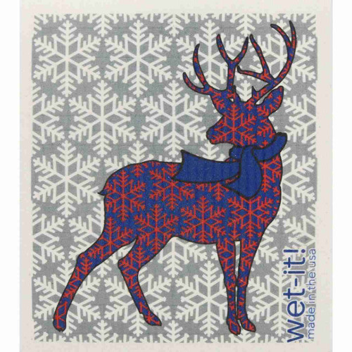 A closeup view of the Wet-It! Frosted Deer Cloth Swedish cloth