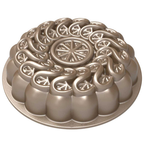 The bottom view of the Nordic Ware Citrus Twist Cake Pan