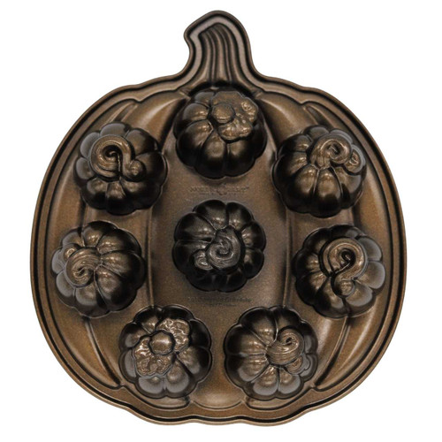 The bottom of the Nordic Ware Lil Pumpkin Cakelet Pan