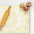 The bread wrap being used as a pastry mat
