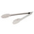 HIC Stainless Steel Kitchen Tongs unlocked and on a white background