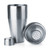 The HIC Kitchen Stainless Steel Cocktail Shaker includes three pieces.