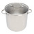 RSVP Endurance Stainless Steel 8 Quart Stock Pot with lid on on a white background