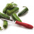 A RSVP International Jalapeno Corer with jalapenos.