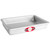 The Fat Daddio's 8x12x2 Sheet Cake Pan with a solid bottom