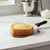 A heart cake layer on the Fat Daddio's Cake Lifter Jumbo Spatula