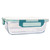 An empty medium Kitchen Basics Borosilicate Glass Food Storage Container with lid on