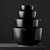 Stacked Rosti Margrethe Black Mixing Bowls
