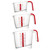 A side view of the three measuring cups in the Prep Solutions Easy Read Measuring Cup Set.