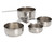 The 4 cups in the Prepworks stainless steel measuring cups apart.