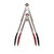 Tovolo Red 9 Inch & Black 12 Inch Stainless Steel Tongs Open