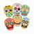 Tovolo Sugar Skull Cookie Cutters Set of 6 Decorated with Icing