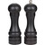 Trudeau 6-Inch Seville Pepper Mill & Salt Shaker, Espresso Stained Wood on white background without packaging