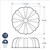 Nordic Ware Original  ProCast Bundt Pan diagram with dimensions.