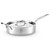 A Heritage Steel Titanium Series 4 Quart Sauté Pan with lid on