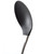 A close-up of the head of the solid spoon in this kitchen utensil set.