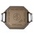 Overhead view of the bottom of a FINEX 12-Inch Cast Iron Grill Pan