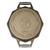 An overhead shot of the bottom of the FINEX 14-inch cast iron skillet.