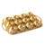 The bottom view of the Nordic Ware 75th Anniversary Braided Mini Bundt Pan on a white background