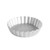 A Fat Daddios 4-inch fluted tart pan with removable bottom with a white background