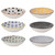 The six pinch bowls in the Now Designs Bits & Dots Porcelain Pinch Bowl Set.