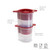 The Tovolo Dots & Stripes Ornament Ice Molds stacked.