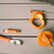 The pumpkin carving tools with a jack-o-lantern lid