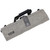 The heather gray Messermeister 8 Pocket Knife Roll closed on with a whitebackground