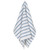 The Now Designs Slate Blue Stripe Dish Towel out of packaging