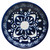 An overhead view of the dark blue dipping dish in the Danica Heirloom Dipping Dishes Set