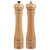 The Trudeau Capri Natural Wood Pepper Mill and Salt Mill Set side by side