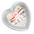 The Fat Daddio's 8 Inch heart cake pan with packaging.