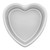 An overhead view of the Fat Daddio's 8 Inch heart cake pan.