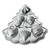 A close-up view of the exterior of the Nordic Ware Vintage Ornament Cakelet Pan.