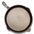 An overhead view of the Lancaster No. 12 cast iron skillet.