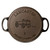 An overhead view of the bottom of the Lancaster 5 Quart Cast Iron Dutch Oven