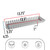 The Fat Daddio's Fluted Rectangular Tart Pan with dimensions
