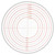 An overhead view of the top with measurements of the  Fat Daddio's Cake Turntable with Break