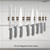 The Harold Import 18 Inch Magnetic Knife Holder on a kitchen wall with knives.