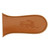 The top of the Lancaster Cast Iron Skillet Handle Cover with the stamped wagon logo