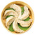 An overhead view of uncooked dumplings in the Helen's Asian Kitchen 6 Inch Bamboo Steamer