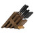 The Messermeister Avanata Damascus Knife Block set's knives and block