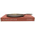 A side view of the Lancaster No. 8 Cast Iron Griddle on its packaging