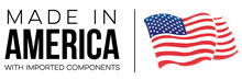 Made in America with imported components logo