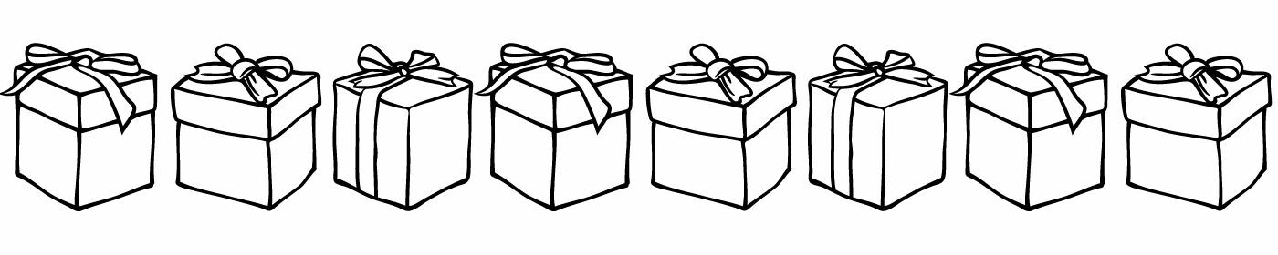 Gift wrapped packages