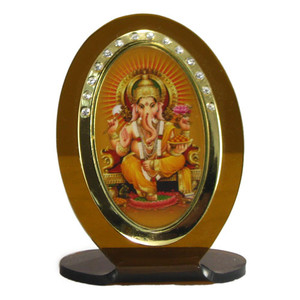 Ganesh Religious Icon Oval