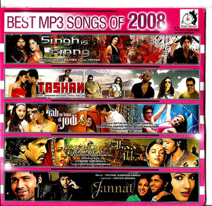 India Bollywood Music Best Songs of 2008- Crystal Clear Recordings 100 Vary Nice Songs/ MP 3