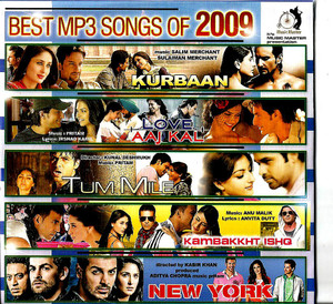 India Bollywood Music Best Songs of 2009- Crystal Clear Recordings 100 Vary Nice Songs/ MP 3