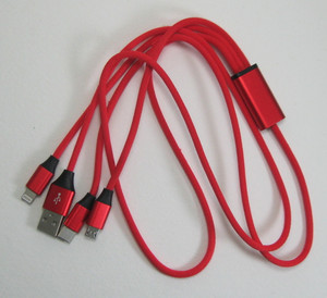 Red Chrome Shenzhen Dizhu USB 2.0 Phone Charging Cable
